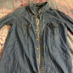 Denim style button down